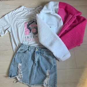 Bundle of 3 Pink And White Fast Fashion
